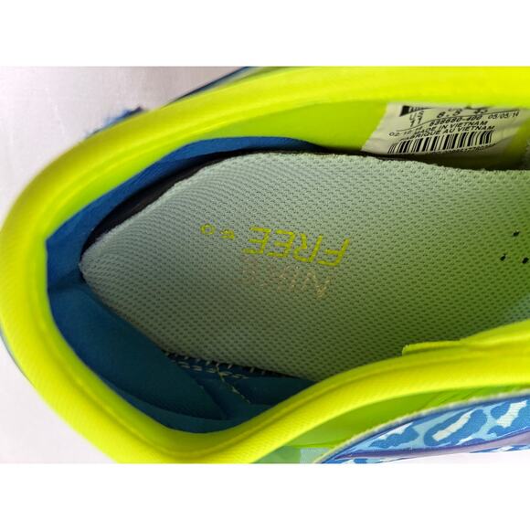 Nike Free 5.0 Women's 11 Blue Cheetah Print Running Lightweight 638680-400 - Picture 7 of 9